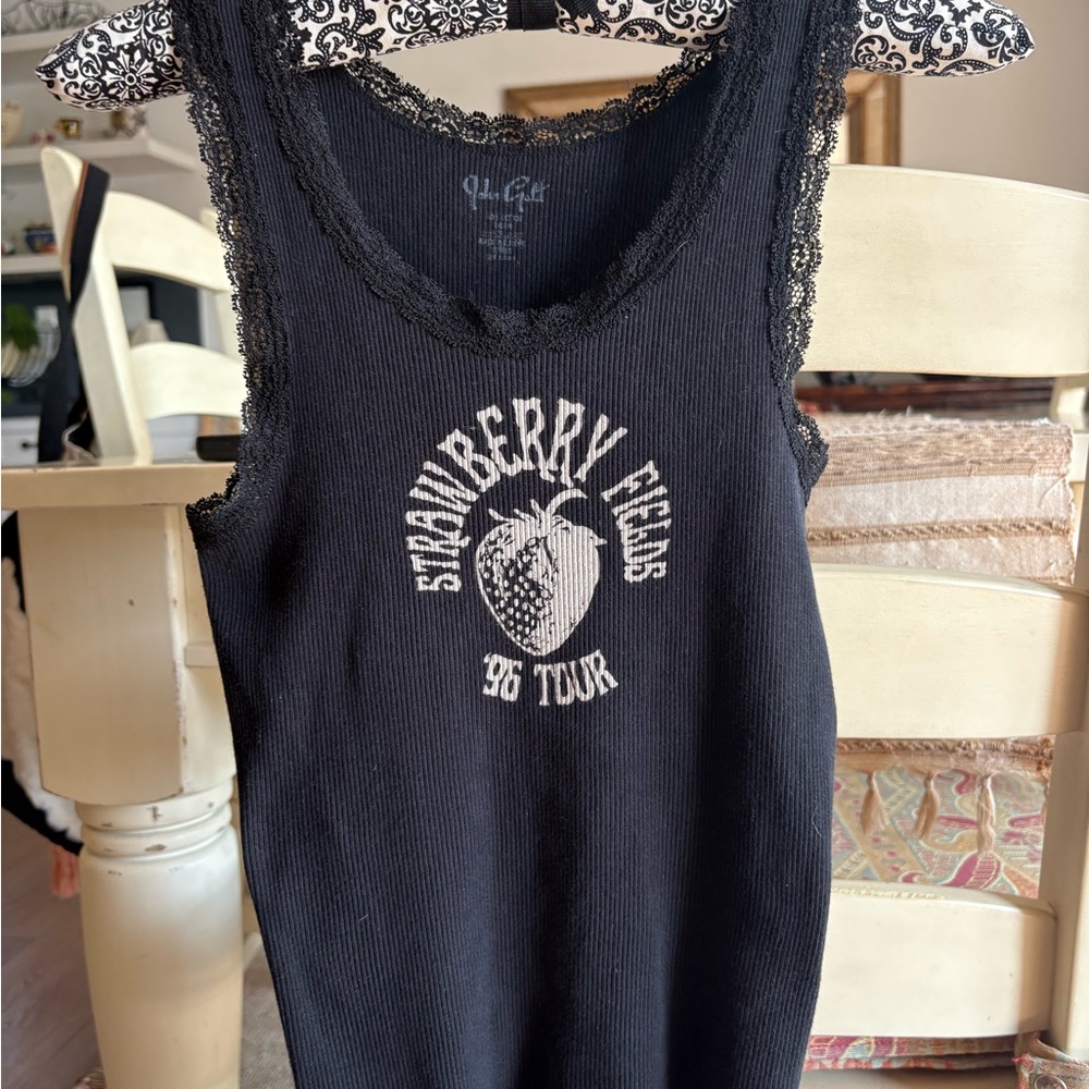 Brandy Melville Black Fitted Sleeveless Tank Top